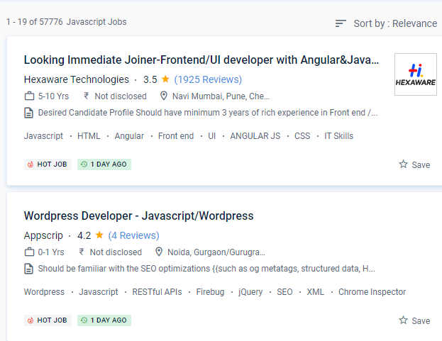 JavaScript internship jobs in Fujairah