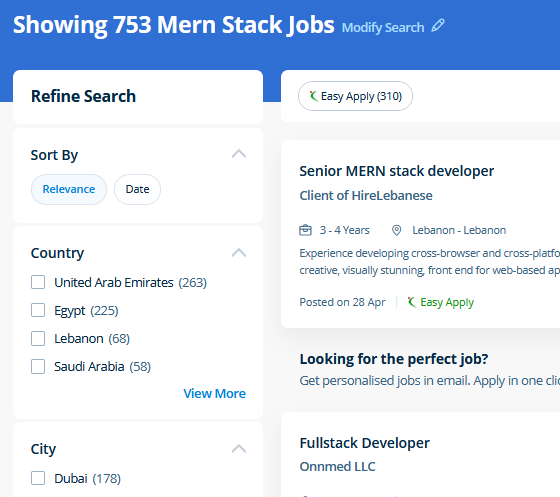 Mern Stack Development internship jobs in Sharjah