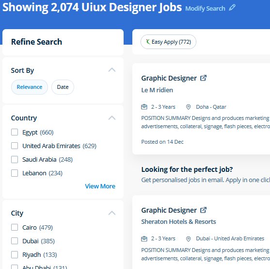 UI/UX Design internship jobs in Sharjah