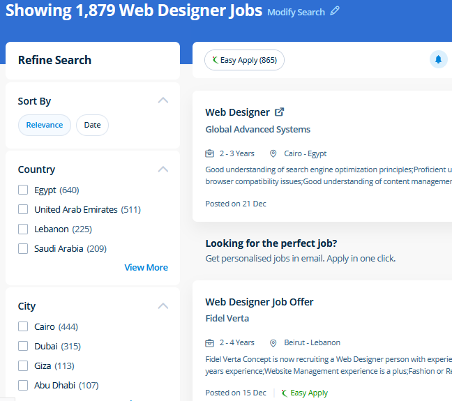 Web Design internship jobs in Uae