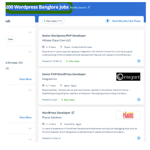 Wordpress internship jobs in Uae